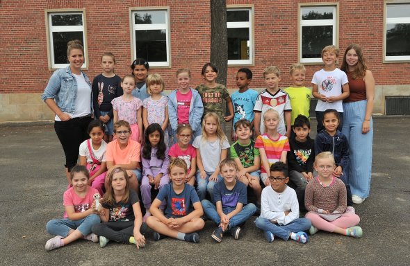 Klassenfoto der Erdmännchenklasse